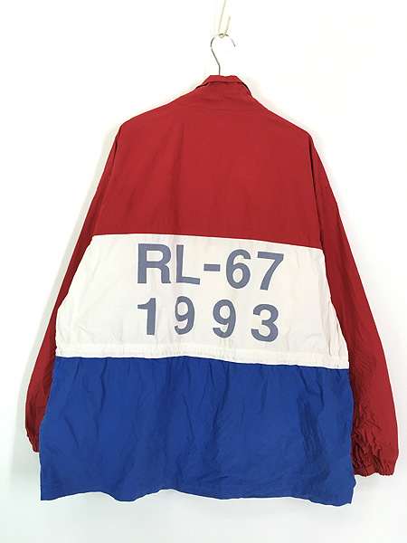 古着 90s POLO Ralph Lauren 「RL-67 1993」 比翼 トリコロール