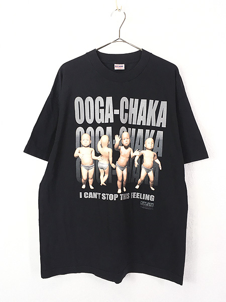 ANDYWA90s ダンシングベイビー OOGACHAKA アートTシャツ 黒ボディ