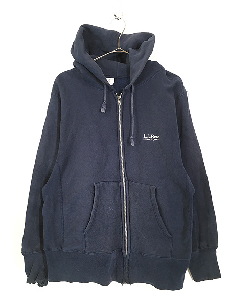 古着 80s USA製 Champion Reverse Weave × LL Bean Wネーム 初期 リバース スウェット ジップ パーカー M  - 古着 通販 ヴィンテージ　古着屋 Dracaena ドラセナ