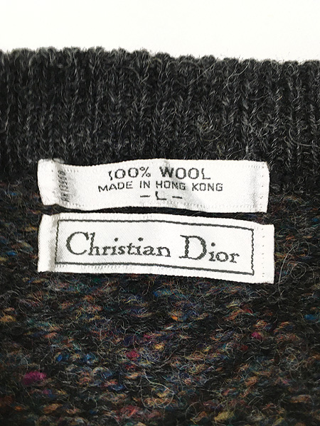 円高還元 Vintage 90s Christian Dior 黒 ニットセーター 深水 ニット 