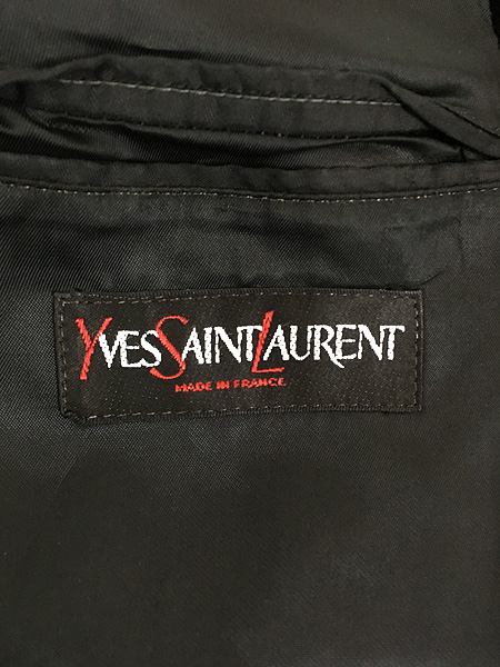 古着 80s フランス製 Yves Saint Laurent ブラック ベロア ベルベット
