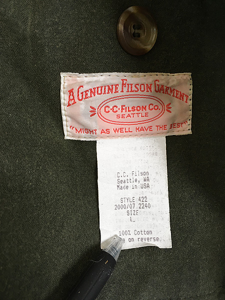 cc filson hunting jacket