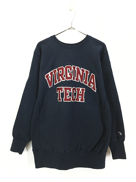 古着 90s Champion Reverse Weave 「VIRGINIA TECH」 パッチ リバース