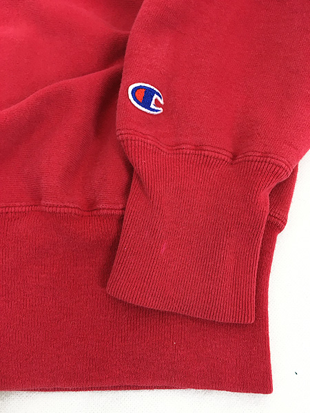 古着 90s USA製 Champion Reverse Weave BIG ロゴ Wネック リバース スウェット 赤 XL 古着【10off】 -  古着 通販 ヴィンテージ 古着屋 Dracaena ドラセナ