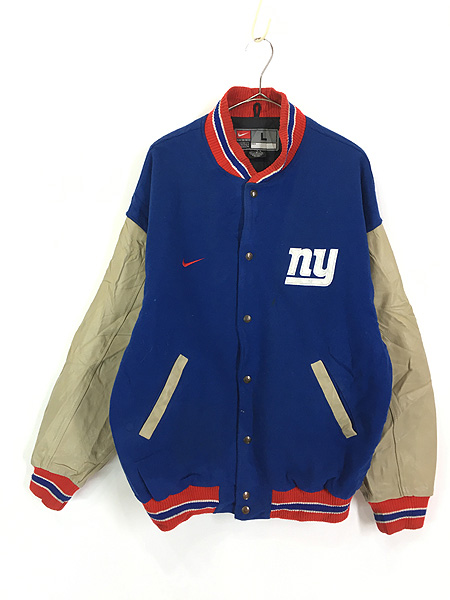 古着 90s Canada製 NIKE NFL New York Giants ジャイアンツ 本革