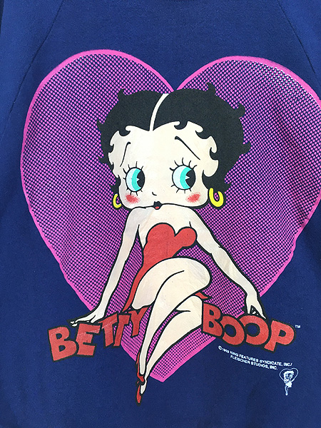 TEE JAYS  80s USA製　BETTY BOOPスウェット両面プリント