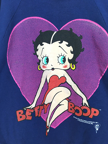 古着 90s USA製 BETTY BOOP ベティー ブープ 両面 スウェット