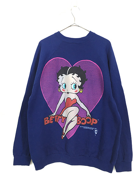 古着 90s USA製 BETTY BOOP ベティー ブープ 両面 スウェット ...