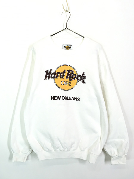 古着 90s USA製 Hard Rock Cafe 「NEW ORLEANS」 ハードロック スウェット M 古着