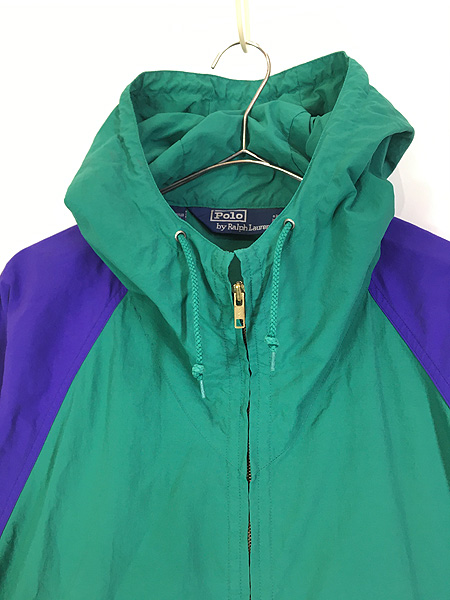 古着 90s Polo Ralph Lauren 「POLO SPORT」 パッチ 2トーン