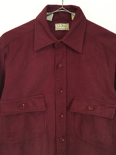 古着 80s USA製 LL Bean 「CHAMOIS CLOTH SHIRT」 ソリッド シャモア