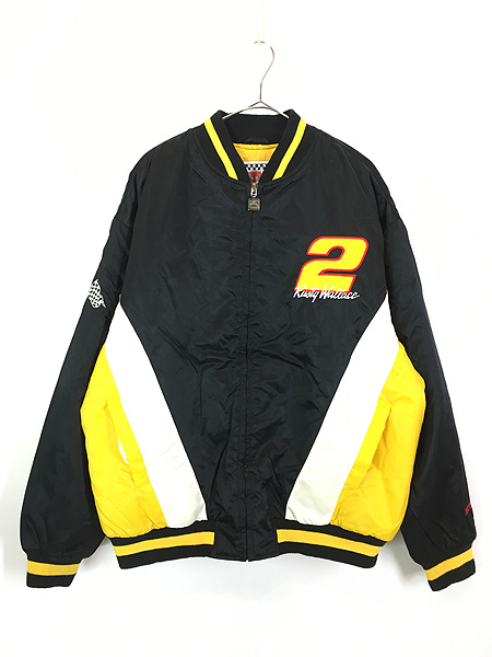 古着 90s Rusty Wallace レーシング パデット ナイロン スタジャン