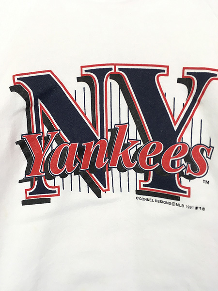 90’s NY Yankees ロゴスウェット アメリカ製 MLB ヤンキース