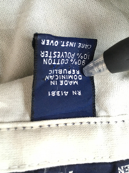 古着 90s Polo Ralph Lauren 太畝 コーデュロイ タック パンツ 紺 W33