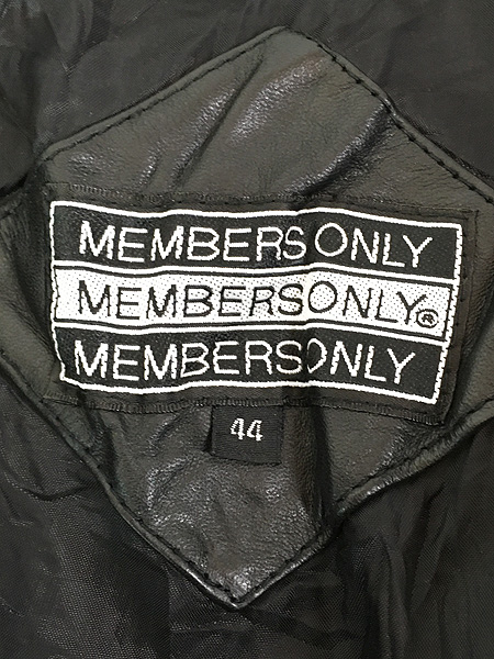 古着 90s Members Only 本革 レザー スタンドカラー メンバーズ