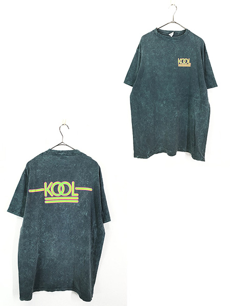 古着 90s USA製 KOOL タバコ ネオン ロゴ ケミカル ブリーチ Tシャツ ...
