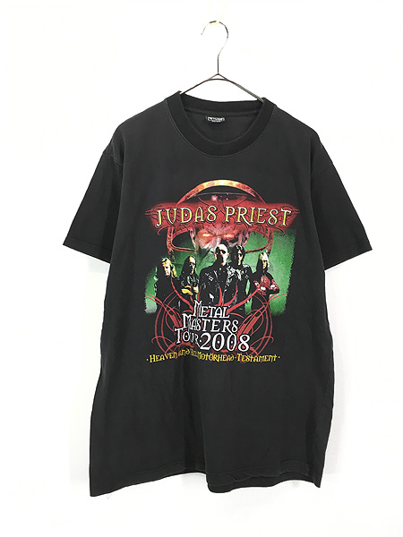 00s ジューダス・プリースト バンド 2008 Tシャツ メンズ XL 黒