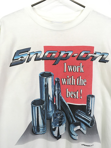 古着 90s USA製 Snap-on スナップオン 工具 企業 Tシャツ XL 古着