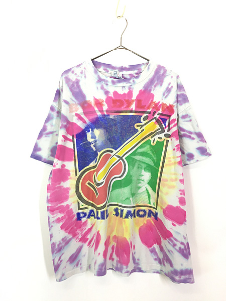 古着 90s BOB DYLAN × PAUL SIMON 「IN CONSERT」 ツアー ブルース ロック Tシャツ XL 古着