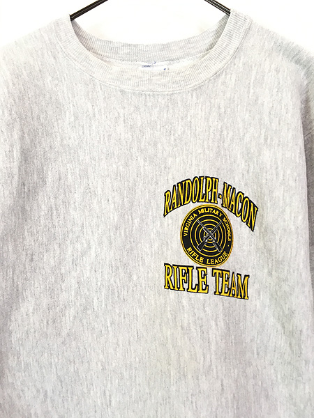 古着 90s USA製 Champion Reverse Weave 「RIFLE TEAM」 リバース