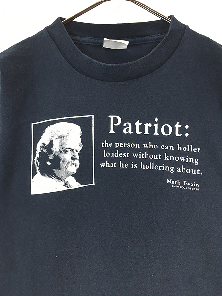 古着 90s USA製 Mark Twain 「Patriot」 偉人 フォト Tシャツ M 古着 - 古着 通販 ヴィンテージ　古着屋  Dracaena ドラセナ