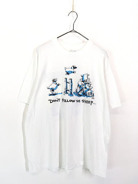 古着 90s USA製 ヒツジ 両面 アニマル ポップ アート Tシャツ XL 古着 - 古着 通販 ヴィンテージ 古着屋 Dracaena ドラセナ