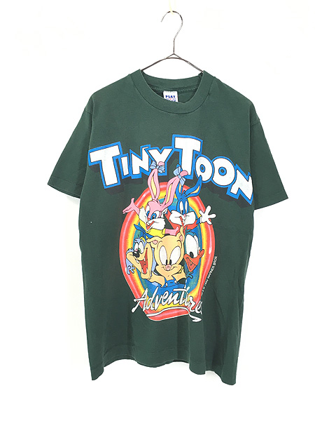古着 90s USA製 TINY TOONS マルチ キャラクター BIG プリント Tシャツ