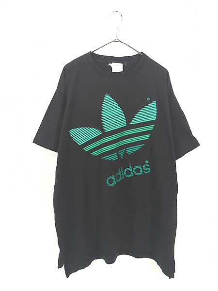 ☆90's USA製 adidas ビッグトレフォイルロゴ両面 Tシャツ M
