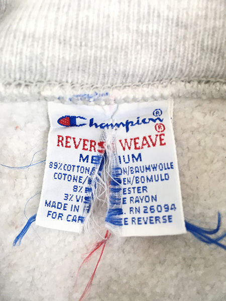 古着 90s USA製 Champion Reverse Weave モックネック ポケット付 ワン