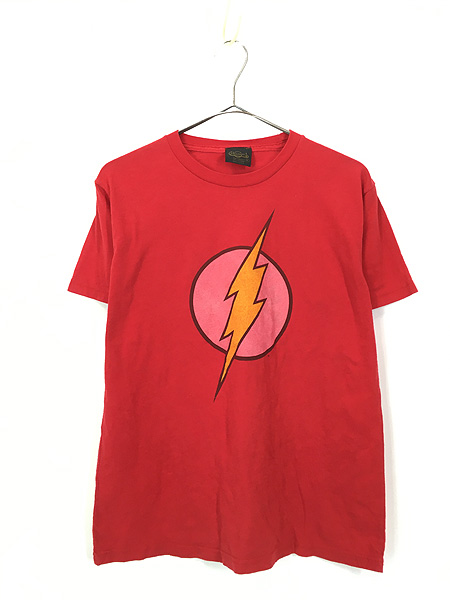 古着 90s USA製 DC Comic The Flash フラッシュ サンダー マーク アメコミ ヒーロー Tシャツ M 古着