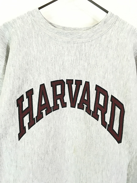 古着 80s USA製 Champion Reverse Weave 人気 「HARVARD」 染込み