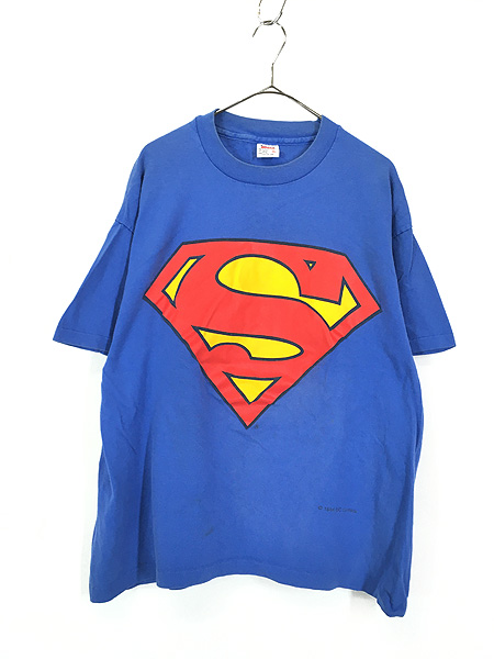古着 90s USA製 SUPER MAN スーパーマン BIG プリント アメコミ