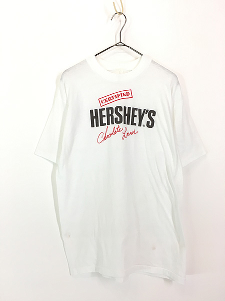 古着 80s USA製 HERSHEY'S ハーシーズ チョコレート ロゴ Tシャツ XL 