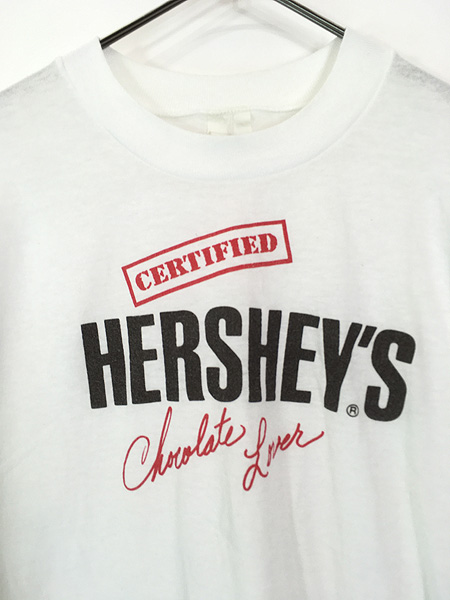 古着 80s USA製 HERSHEY'S ハーシーズ チョコレート ロゴ Tシャツ XL ...