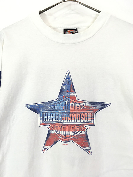 90s VINTAGE Harley-Davidson 星条旗Tee USA製 - Tシャツ/カットソー