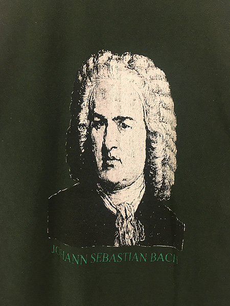 古着 90s USA製 Bach バッハ 音楽家 偉人 肖像画 Tシャツ L 古着 - 古着 通販 ヴィンテージ　古着屋 Dracaena ドラセナ