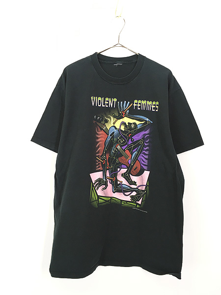 6500円 39s80古着 90s Violent Femmes グラフィック アート ツアー フォーク パンク ロック バンド Tシャツ XL位 古着 - 古着 通販  ヴィンテージ　古着屋 Dracaena ドラセナ