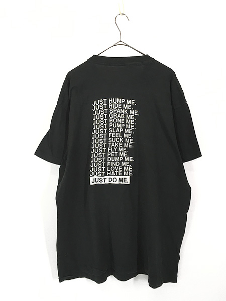 古着 90s USA製 「JUST DO ME」 メッセージ エロ Tシャツ XXL 古着 - 古着 通販 ヴィンテージ　古着屋 Dracaena  ドラセナ