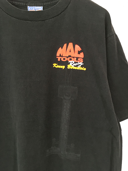 古着 90s USA製 MAC TOOLS Racing 「Kenny Bernstein」 バドワイザー ドラッグ レーシング Tシャツ L 古着  - 古着 通販 ヴィンテージ　古着屋 Dracaena ドラセナ