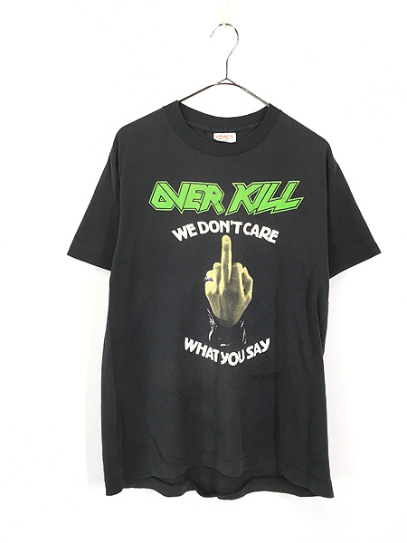 古着 80s Overkill 「!!!Fuck You!!!」 ヘヴィ メタル ロック バンド T