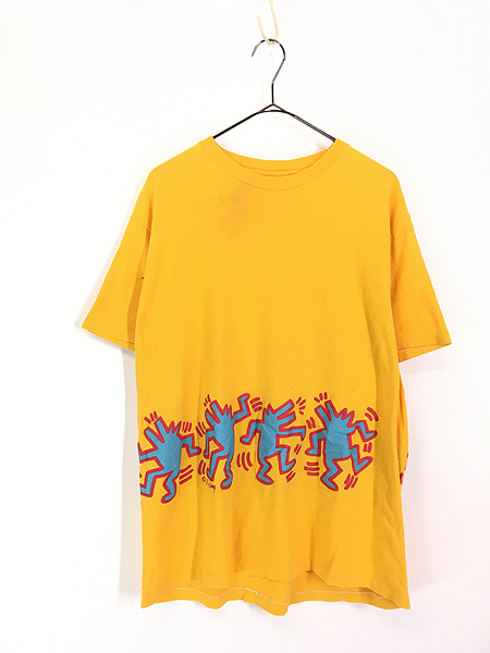 Stussyステューシーキースヘリング 80s Art Tシャツ Keith Haring Lサイズ