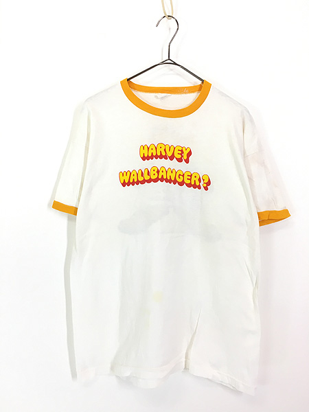 古着 60-70s USA製 Champion 「HARVEY WALLBANGER?」 染込み ポップ