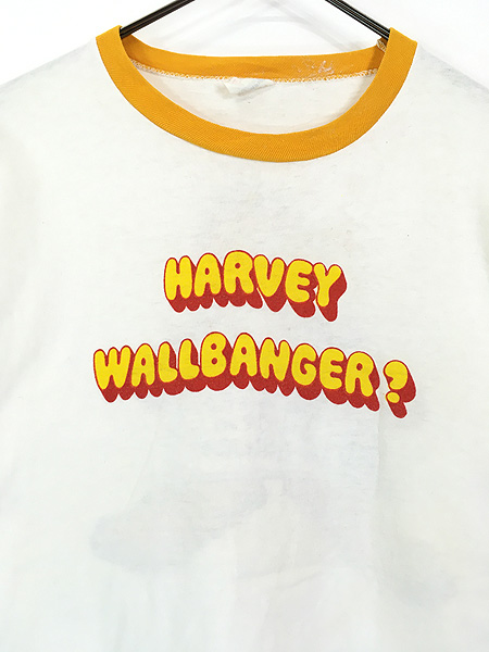 古着 60-70s USA製 Champion 「HARVEY WALLBANGER?」 染込み ポップ