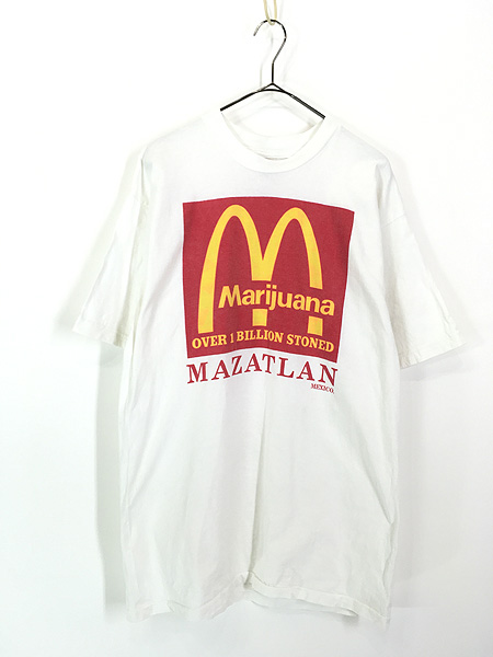 古着 マクドナルド 長袖シャツ ワンポイント ロゴ M - Tシャツ