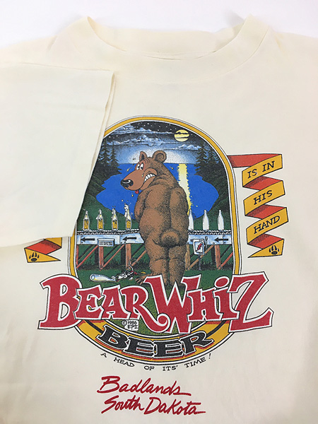 古着 80s Usa製 「bear Whiz Beer」 クマ ビール ポップ アート Tシャツ L 古着 古着 通販 ヴィンテージ 古着