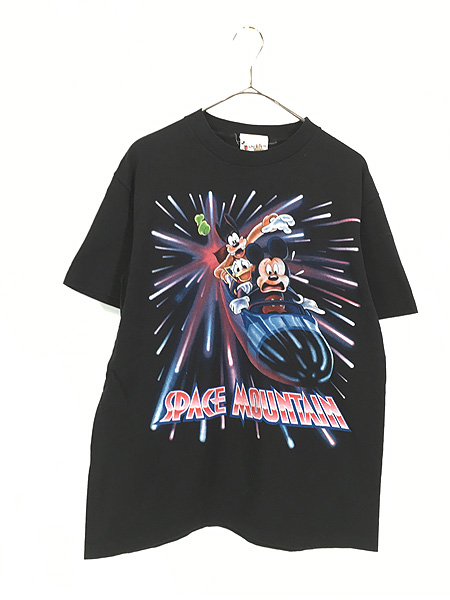 古着 90s USA製 Disney ミッキー ドナルド グーフィー 「SPACE MOUNTAIN」 アトラクション Tシャツ M 美品!! 古着  - 古着 通販 ヴィンテージ　古着屋 Dracaena ドラセナ