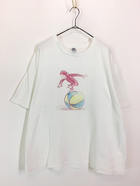 古着 00s Curious George おさるのジョージ 玉乗り 絵本 キャラクター Tシャツ XL 古着 - 古着 通販 ヴィンテージ　古着屋  Dracaena ドラセナ