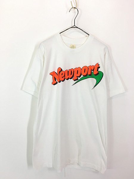 古着 80s Newport ニューポート タバコ シガレット 企業 Tシャツ L