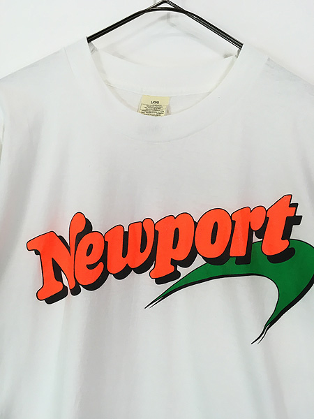古着 80s Newport ニューポート タバコ シガレット 企業 Tシャツ L