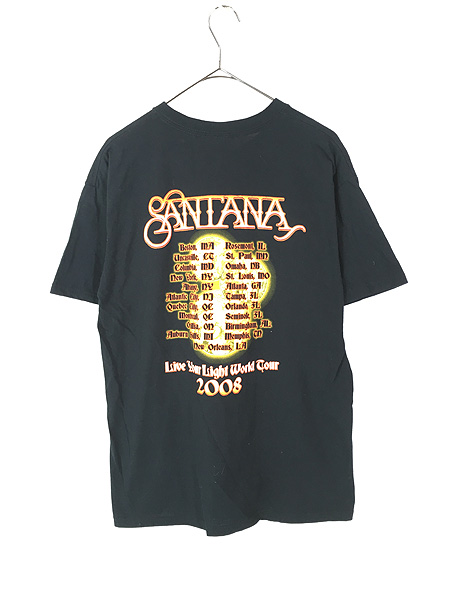 古着 00s Santana 「Live Your Light」 ツアー ギター ラテン ロック ...
